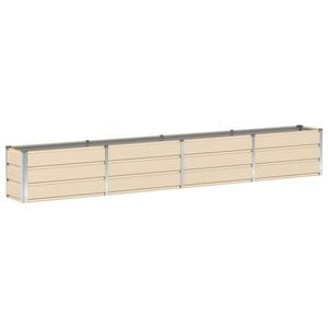 vidaXL Jardinera Marfil 320 x 40 x 45 cm Acero