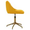vidaXL Silla de comedor giratoria de terciopelo amarillo mostaza