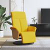 vidaXL Sill&oacute;n reclinable con reposapi&eacute;s tela amarillo claro