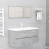 vidaXL Armario para lavabo contrachapada gris hormigón 90x38,5x45 cm