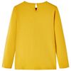 Camiseta infantil de manga larga ocre oscuro 116