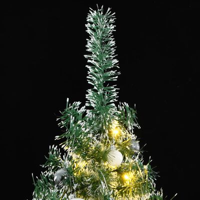 vidaXL Árbol de Navidad artificial con 300 LED bolas y nieve 180 cm