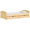 vidaXL Sof&aacute; cama con 2 cajones madera maciza pino IRUN 90x200cm
