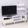 Homemania Juego de mueble de TV Lena blanco y roble 148,2x29,5x45 cm