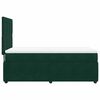 vidaXL Cama box spring con colch&oacute;n terciopelo verde oscuro 80x200 cm