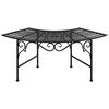 vidaXL Banco de jard&iacute;n de acero negro 113 cm