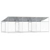 vidaXL Jaula de perros techo y puertas acero galvanizado gris 6x2x2 m
