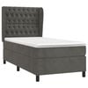 vidaXL Cama box spring con colch&oacute;n terciopelo gris oscuro 90x190 cm