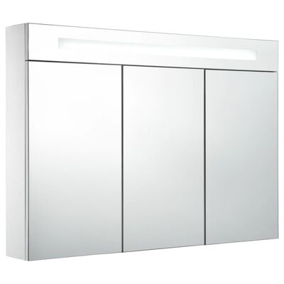 vidaXL Mueble de baño con espejo LED 88x13x62 cm
