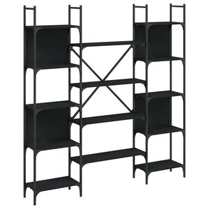 vidaXL Estanter&iacute;a madera de ingenier&iacute;a negra 155,5x24x166,5 cm