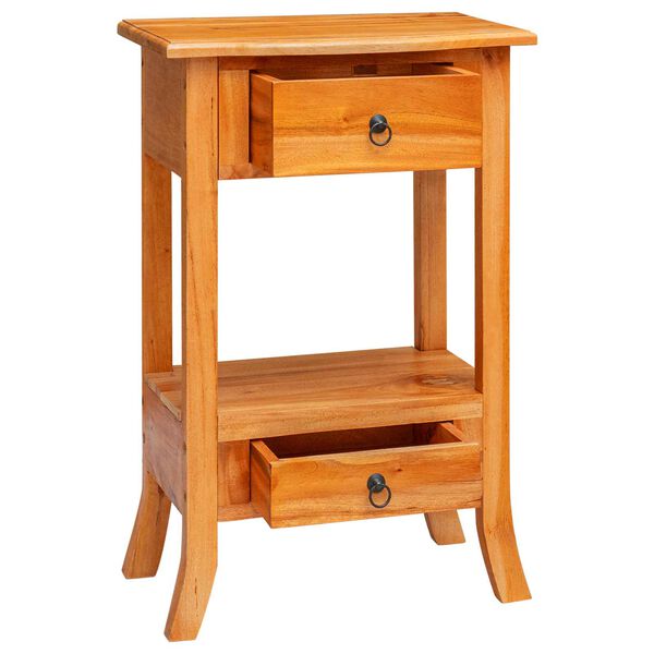 vidaXL Mesa Consola Natural 50,5 x 30 x 75,5 cm Madera de Caoba S&oacute;lida