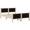 vidaXL Estructura de cama Negro 140 x 190 cm Madera de pino macizo