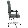 vidaXL Silla de oficina reclinable de tela gris oscuro