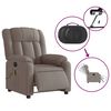 vidaXL Sill&oacute;n reclinable de masaje el&eacute;ctrico tela gris taupe