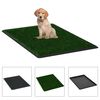 vidaXL Inodoro mascotas con bandeja césped artificial verde 76x51x3 cm