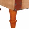 vidaXL Sillón de cuero auténtico y madera maciza de mango marrón
