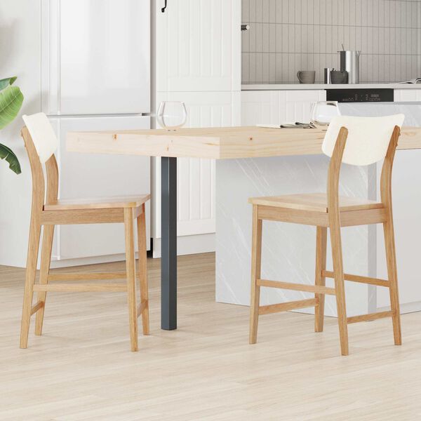 vidaXL Sillas de comedor 2 pcs Natural 48 x 49 x 95 cm