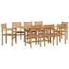 vidaXL Conjunto de Comedor de Jard&iacute;n 9 pcs Marr&oacute;n