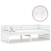 vidaXL Sof&aacute; cama con colch&oacute;n madera de pino maciza blanco 90x200 cm