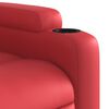 vidaXL Sill&oacute;n reclinable elevable cuero artificial rojo