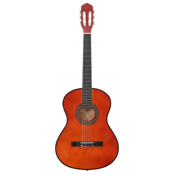 vidaXL Guitarra clásica para principiantes madera tilo negro 4/4 39"