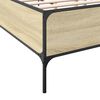 vidaXL Estructura cama madera ingenier&iacute;a metal roble Sonoma 135x190 cm