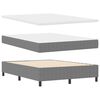 vidaXL Cama tipo Box Spring Gris claro y blanco. 203 x 160 x 88 cm