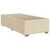 vidaXL Cama box spring con colch&oacute;n tela color crema 90x190 cm