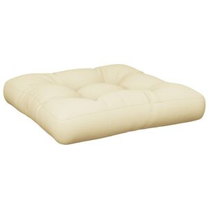 vidaXL Coj&iacute;n para sof&aacute; de palets tela crema 58x58x10 cm