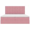 vidaXL Cama con almacenamiento Rosa 180 x 200 cm Terciopelo