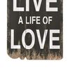 vidaXL Perchero de pared LOVE LIFE con 6 ganchos 120x40 cm