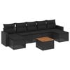 vidaXL Set de sof&aacute;s de jard&iacute;n 8 piezas y cojines rat&aacute;n sint&eacute;tico negro