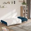 vidaXL Sof&aacute; cama de 2 plazas con dos almohadas terciopelo azul