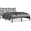 vidaXL Estructura cama sin colch&oacute;n con cabecero metal negro 120x200 cm