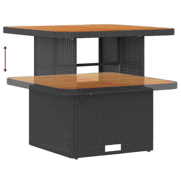 vidaXL Conjunto de sof&aacute; de jard&iacute;n con coj&iacute;n 8 pcs Negro