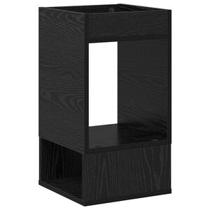 vidaXL Mesa Auxiliar Roble Negro 30 x 30 x 56 cm Madera de ingenier&iacute;a