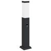 vidaXL Baliza luminosa con sensor de 50 cm, color negro, IP44