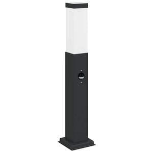 vidaXL Baliza luminosa con sensor de 50 cm, color negro, IP44