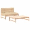 vidaXL Juego de muebles de jard&iacute;n 2 piezas y cojines madera maciza