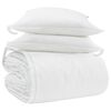 vidaXL Juego de Edred&oacute;n con almohada 3 uds. Pluma de pato