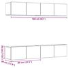 vidaXL Muebles de TV de pared 4 uds madera ingenier&iacute;a roble artesanal