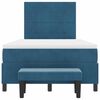 vidaXL Cama tipo Box Spring Azul oscuro 120 x 190 cm Terciopelo