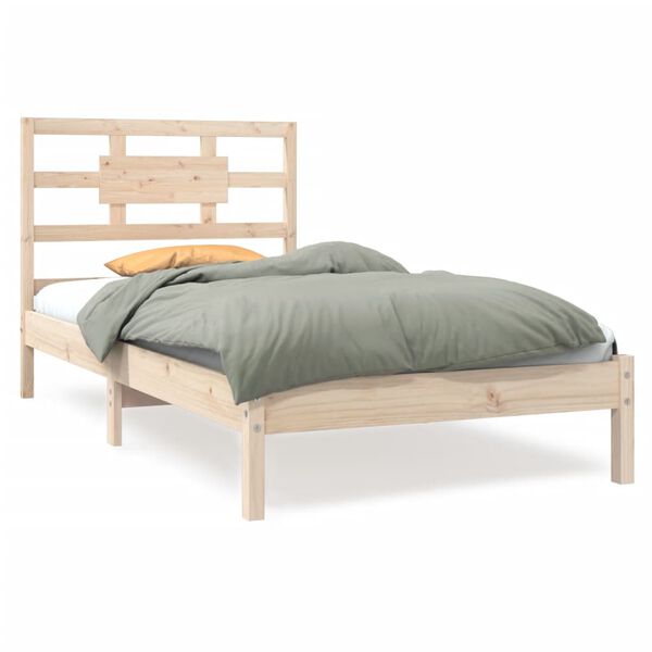 vidaXL Estructura de cama madera maciza de pino 90x200 cm