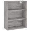 vidaXL Aparador alto madera contrachapada gris sonoma 69,5x34x180 cm