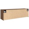 vidaXL Mueble de pared baño madera ingeniería roble marrón 100x25x30cm