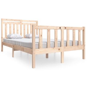 vidaXL Estructura de cama doble peque&ntilde;a de madera maciza 120x190 cm