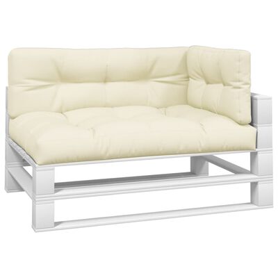 vidaXL Cojines para sofá de palets 3 unidades tela crema