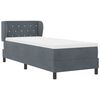 vidaXL Cama tipo Box Spring Gris oscuro 80 x 200 cm Terciopelo