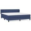 vidaXL Cama box spring con colch&oacute;n tela azul 160x200 cm