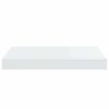 vidaXL Estante flotante de pared 2 uds MDF blanco brillo 40x23x3,8 cm